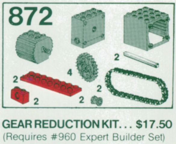 872 - Two Gear Blocks (Gear Reduction Kit)
